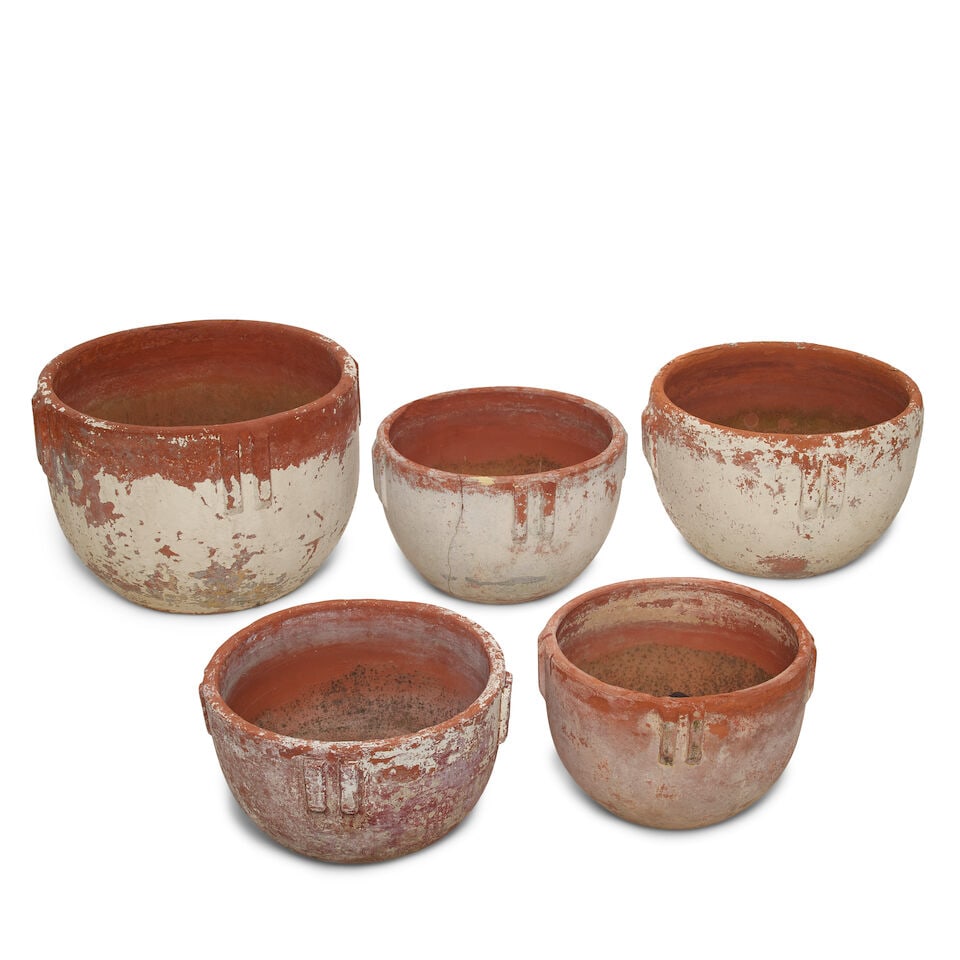 A GROUP OF BAUER POTTERY TERRACOTTA GLAZED 'INDIAN' POTSLos Angeles, 20th century - 2