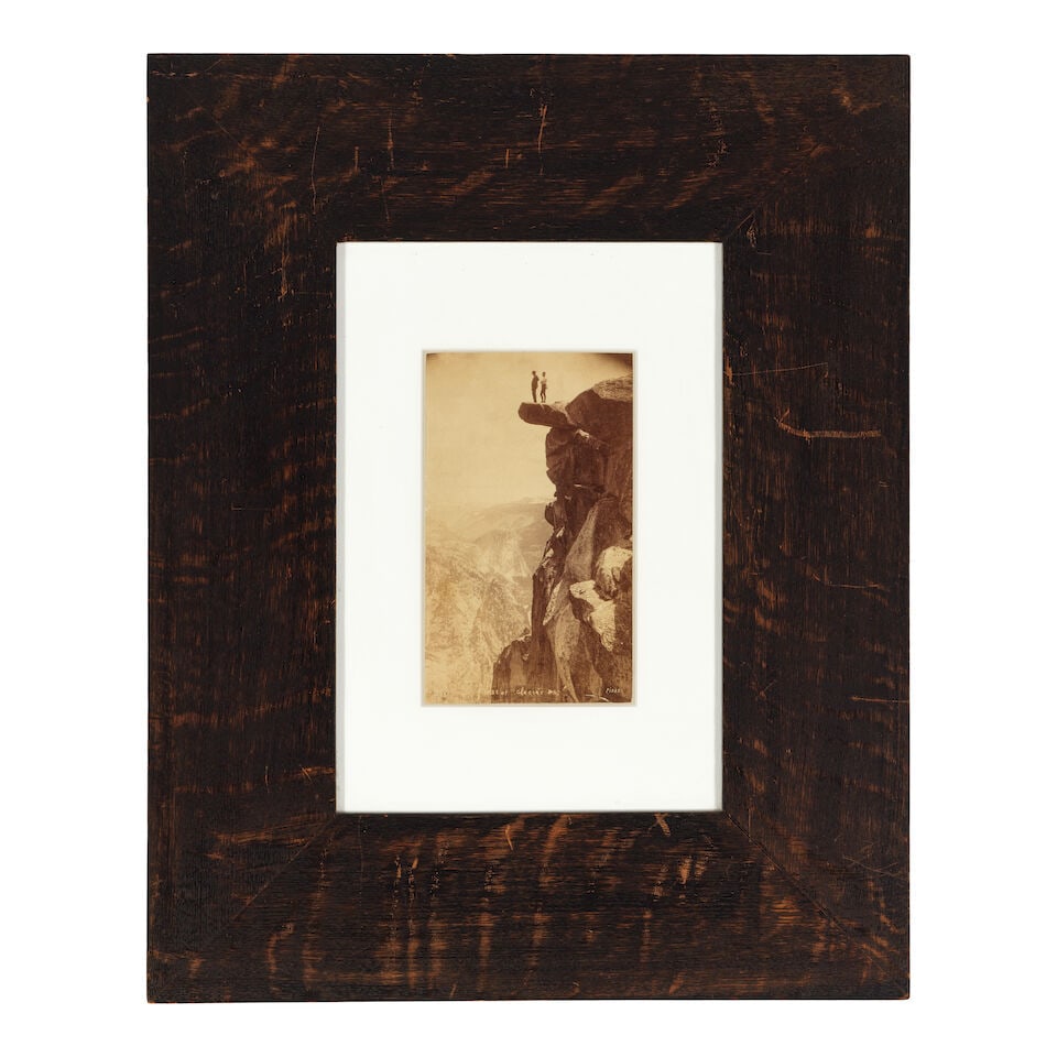 THREE FRAMED BLACK AND WHITE PHOTOGRAPHS OF YOSEMITE LANDMARKSCirca 1900 - 8