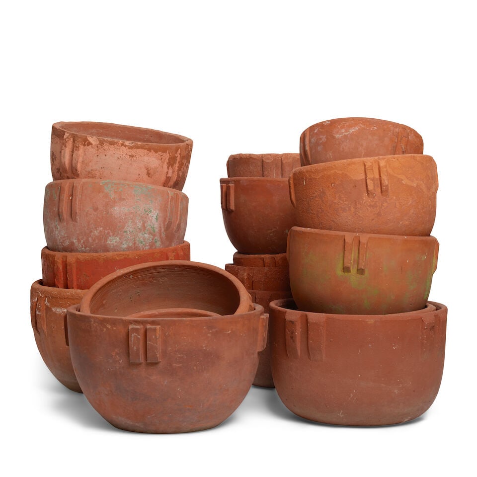 A CURATED GROUP OF BAUER POTTERY TERRACOTTA 'INDIAN' POTSLos Angeles, 20th century - 2