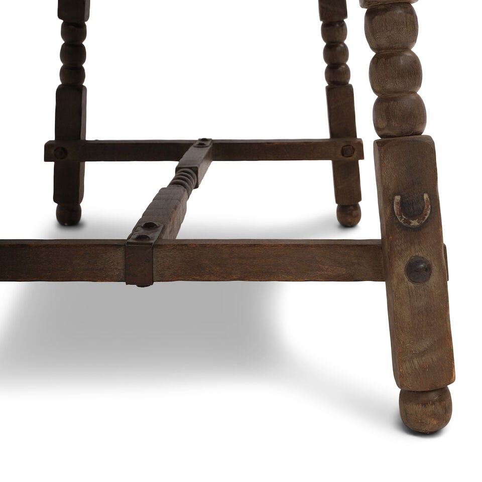 A MONTEREY OLD WOOD STAINED EXTENSION DINING TABLECirca 1930 - 2