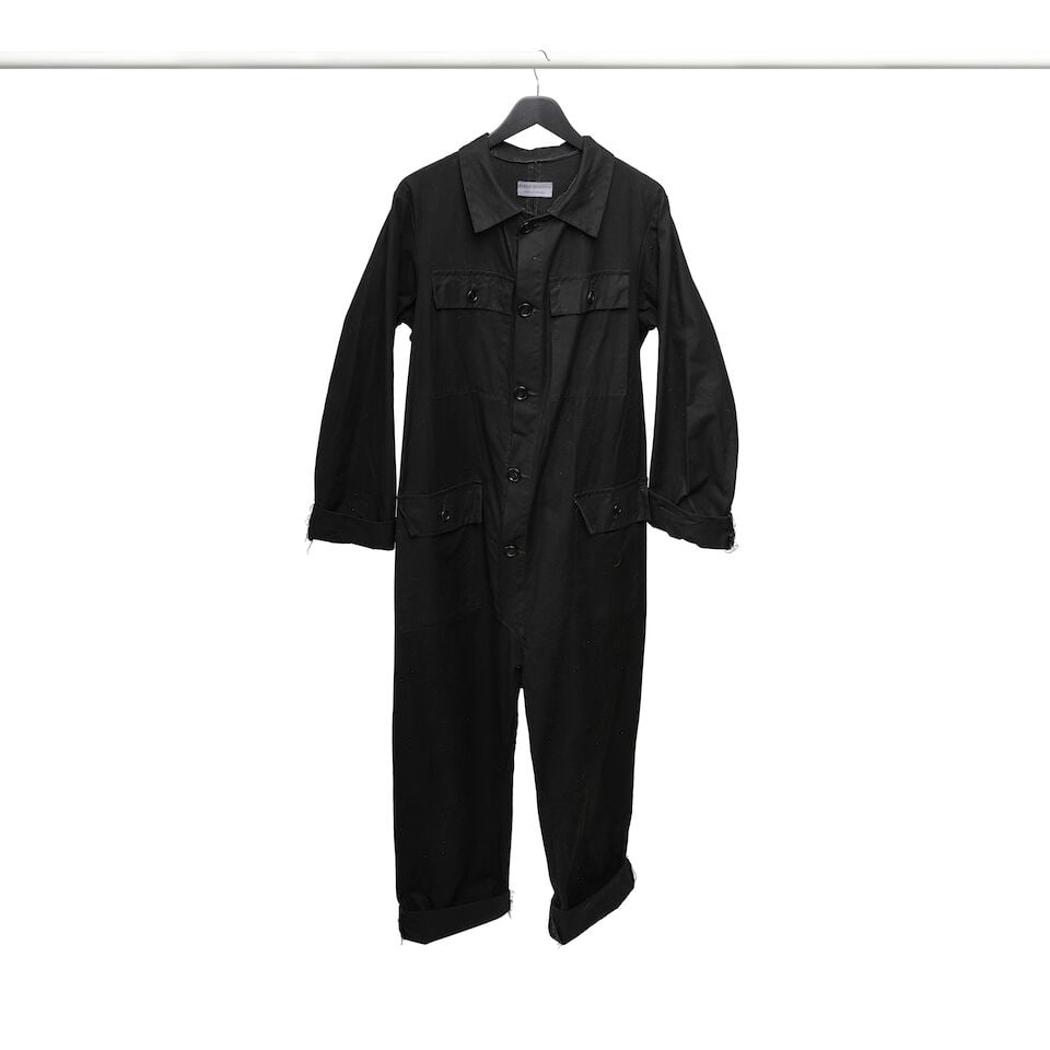 AN ELENA DAWSON BLACK BUTTON-DOWN JUMPSUIT - 2