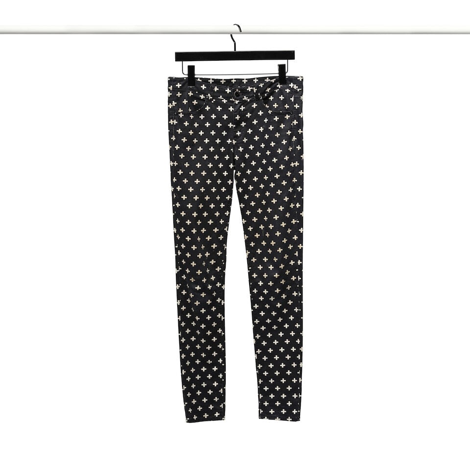 A PAUL SMITH BLACK JACKET WITH WHITE CROSSES, A RALPH LAUREN BLACK AND WHITE VERTICAL STRIPED BU... - 6