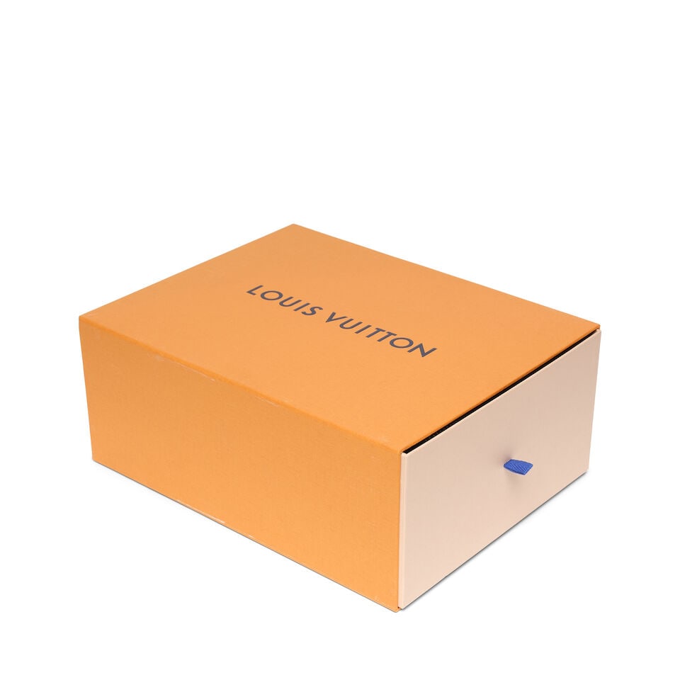 A PAIR OF LOUIS VUITTON STRIPED CANVAS JANET ANKLE BOOTSpring/Summer 2019 - 2