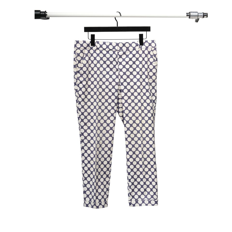 A GROUP OF BLUE AND WHITE POLKA DOT CLOTHING - 11