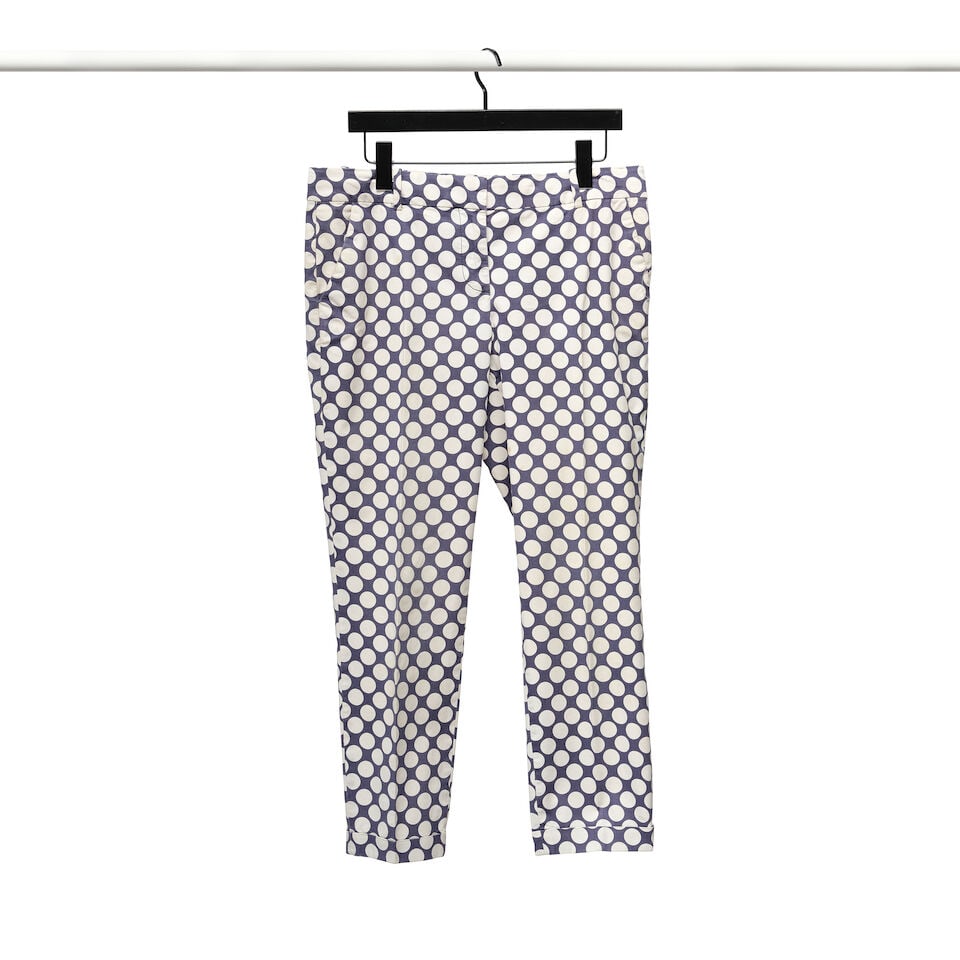 A GROUP OF BLUE AND WHITE POLKA DOT CLOTHING - 4