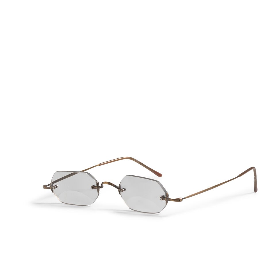 A PAIR OF OLIVER PEOPLES FRAMELESS HEXAGONAL BIFOCALS - 2