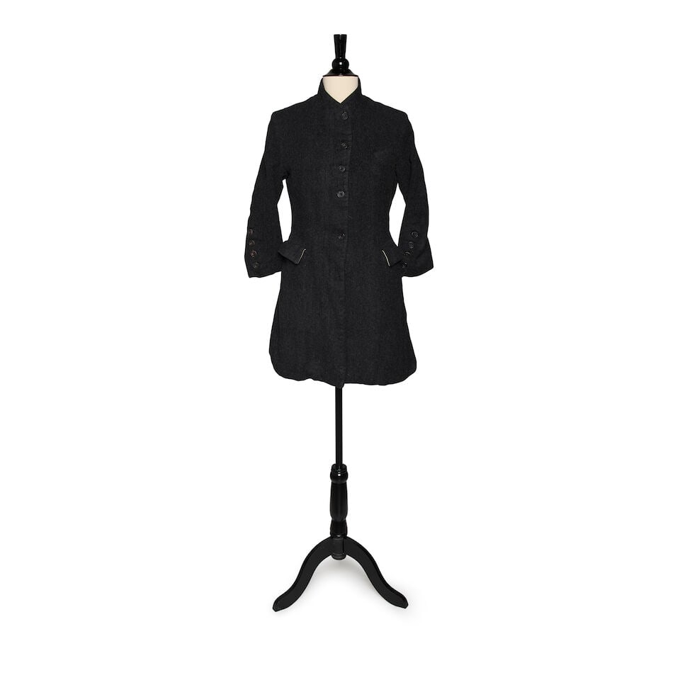 A PAUL HARNDEN SHOEMAKERS DARK GRAY WOOL BUTTON-DOWN MANDARIN COLLAR COAT JACKET (1 of 2)
