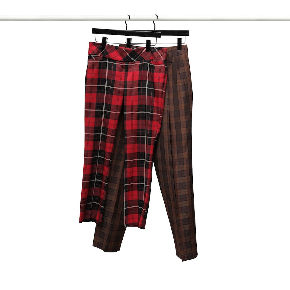 TWO PAIRS OF PLAID PANTS - 3