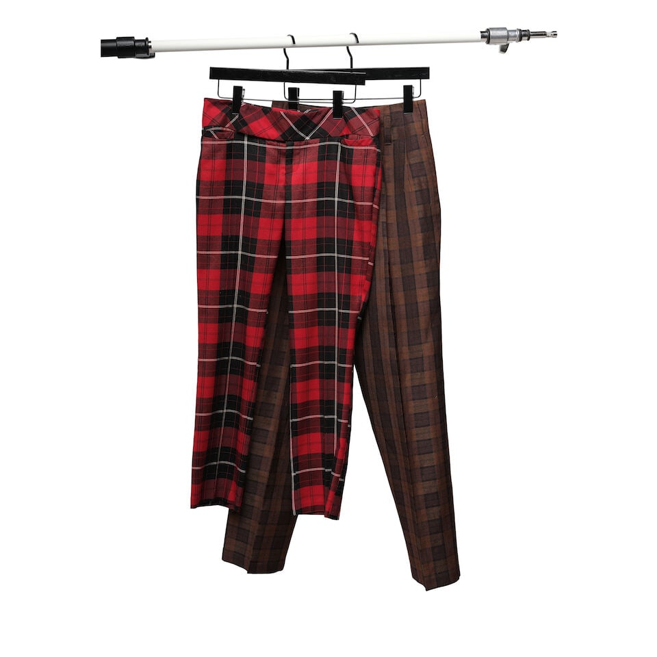 TWO PAIRS OF PLAID PANTS - 8