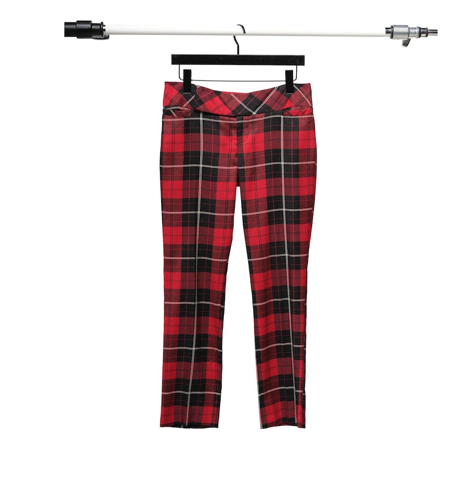 TWO PAIRS OF PLAID PANTS - 9
