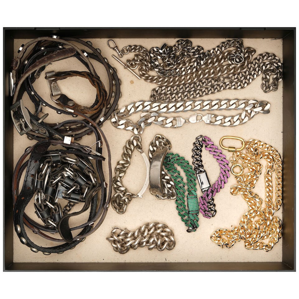 A CURATED BOX OF DOG COLLARS AND CHAIN LINK JEWELRY (1 of 1)