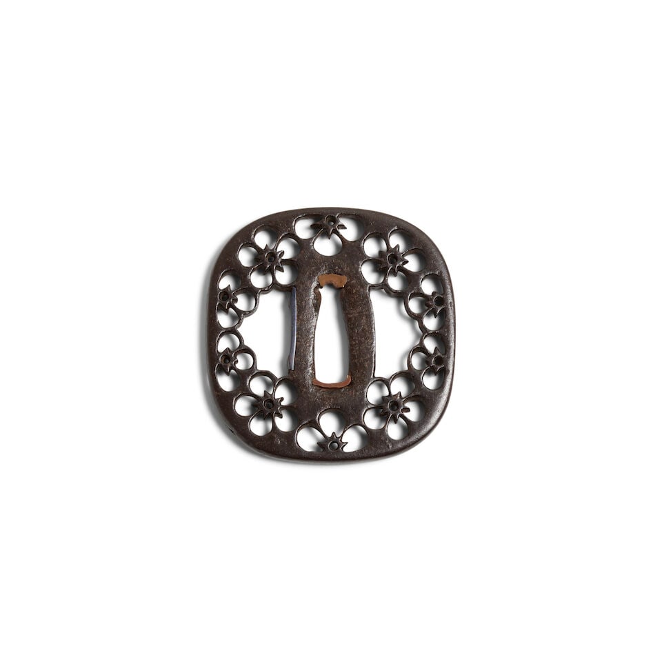 ATTRIBUTED TO HAYASHI MATASHICHI (1613-1699) An Iron Sukashi Tsuba (Hand Guard) Edo period (1615... - 2