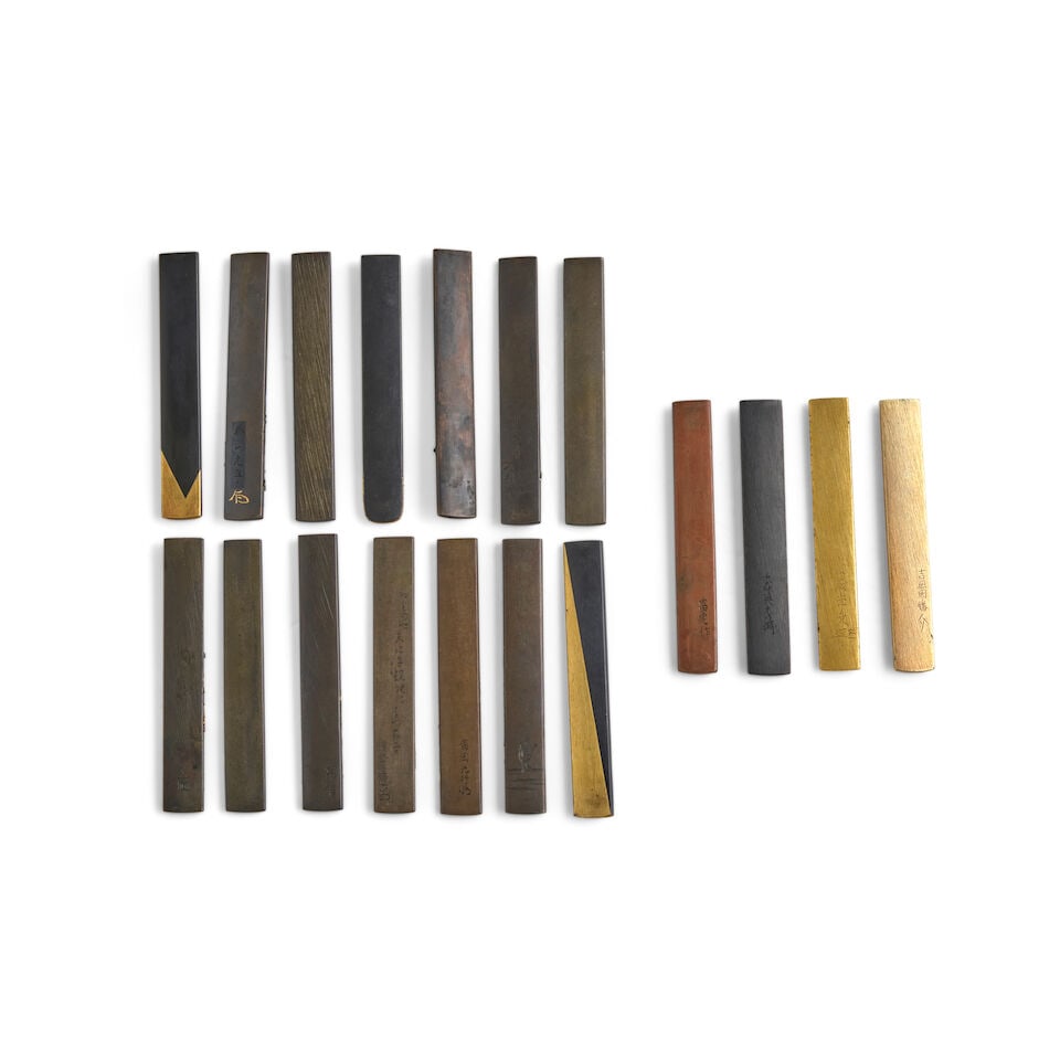 18 MIXED-METAL KOZUKA (KNIFE HANDLES) Edo period (1615-1868), 18th/19th century (18) - 3