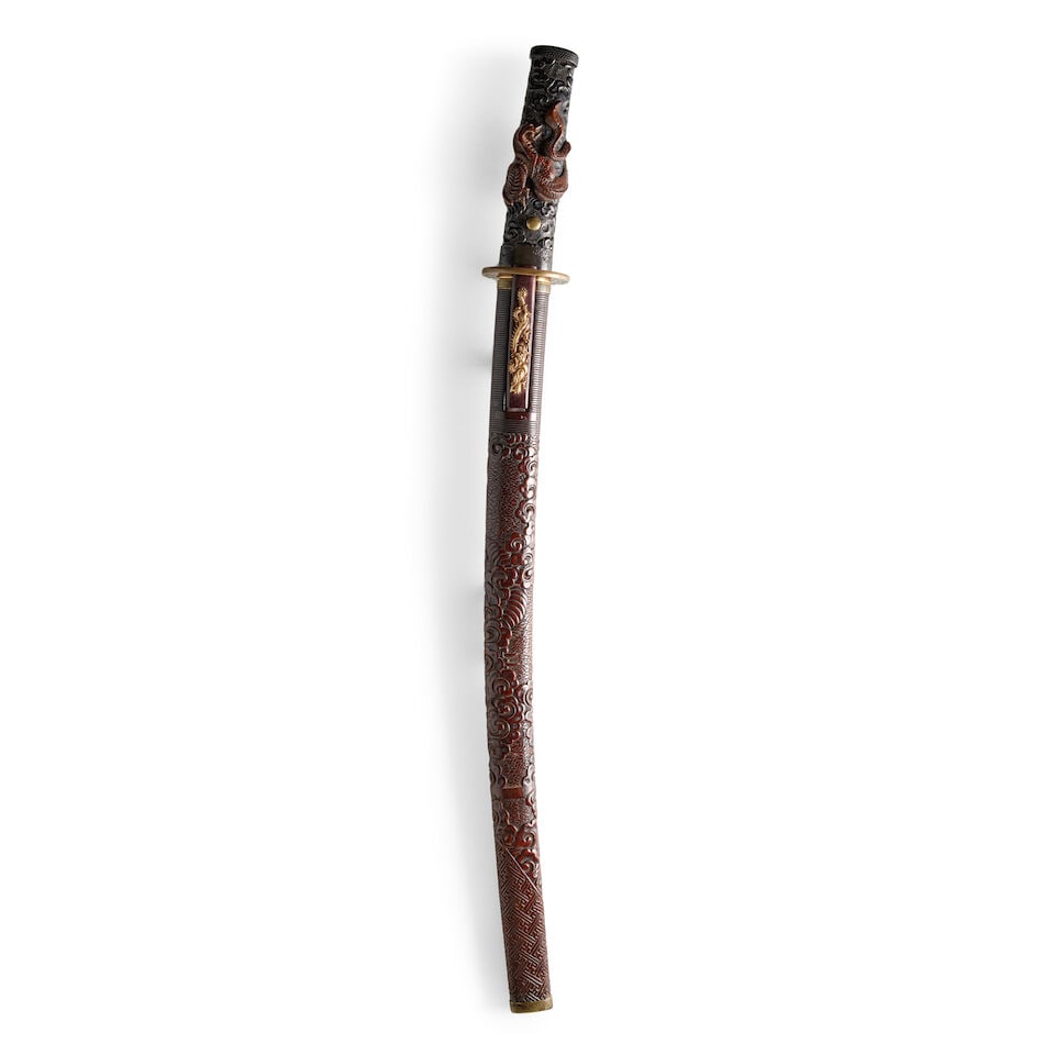 ATTRIBUTED TO MONJU A Rikkoku Wakizashi with Impressive Mounts Muromachi period (1333-1573), 14t... - 2