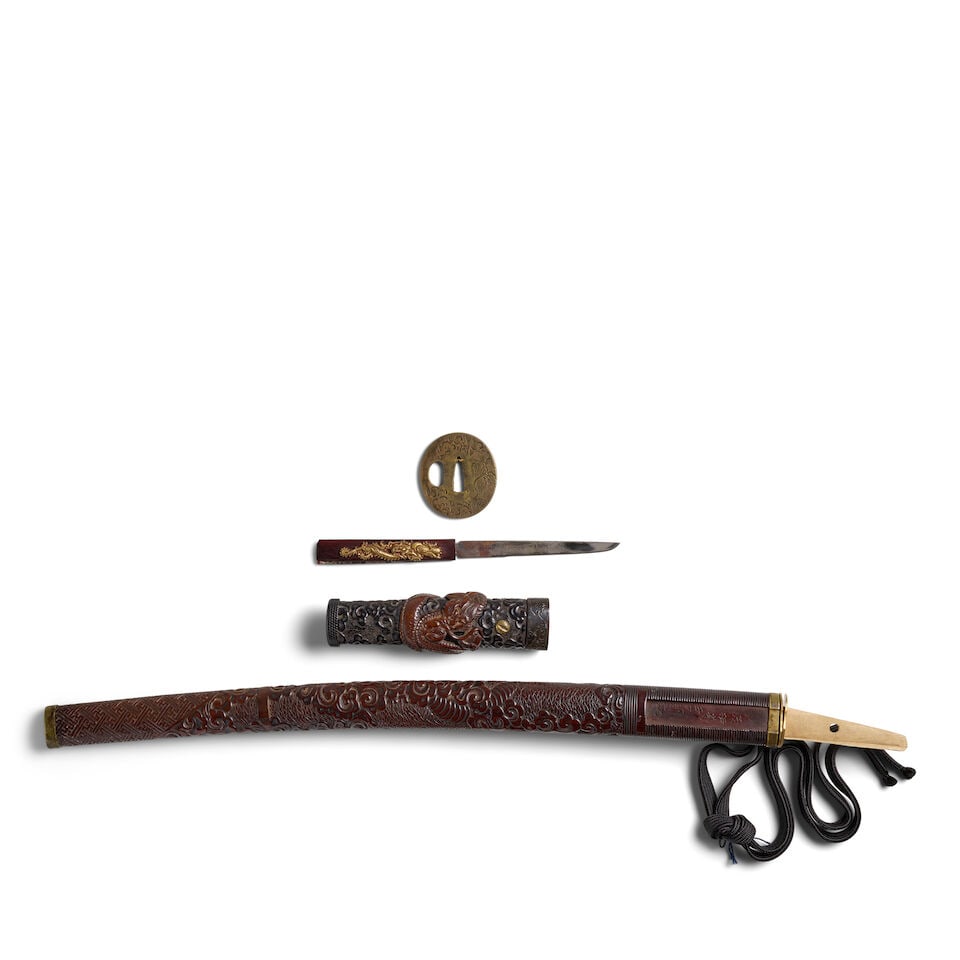 ATTRIBUTED TO MONJU A Rikkoku Wakizashi with Impressive Mounts Muromachi period (1333-1573), 14t... - 6