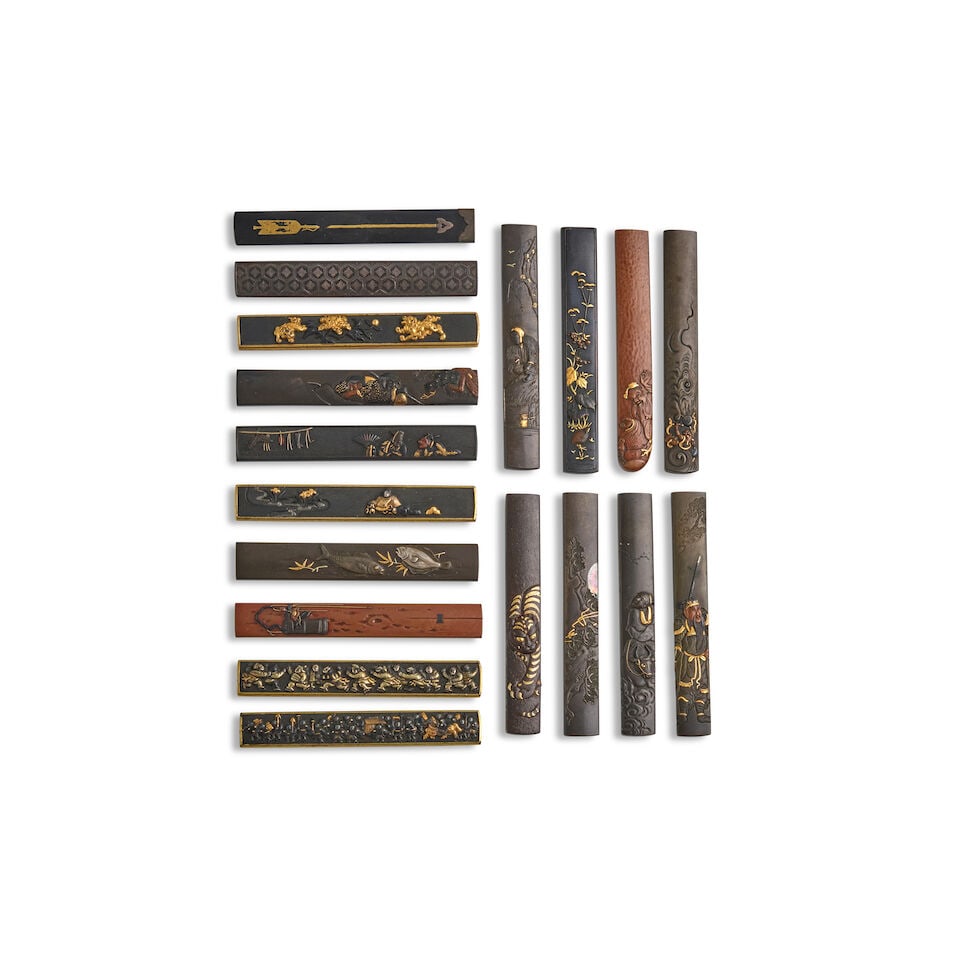 18 MIXED-METAL KOZUKA (KNIFE HANDLES) Edo period (1615-1868), 18th/19th century (18) - 4