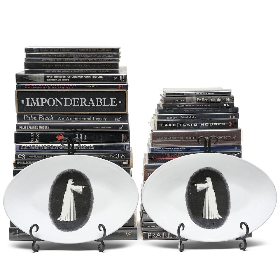 DIANE KEATON: A CURATED SELECTION OF ARCHITECTURE AND DESIGN BOOKS AND TWO PLATES (1 of 1)
