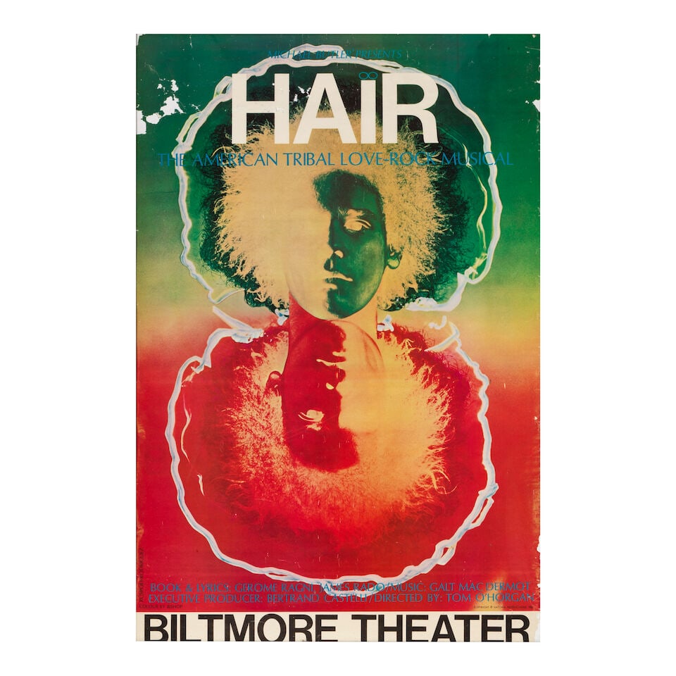 DIANE KEATON: A FRAMED HAIR POSTER AND THE ORIGINAL BROADWAY CAST RECORDING VINYL RECORDNatoma P... (1 of 4)