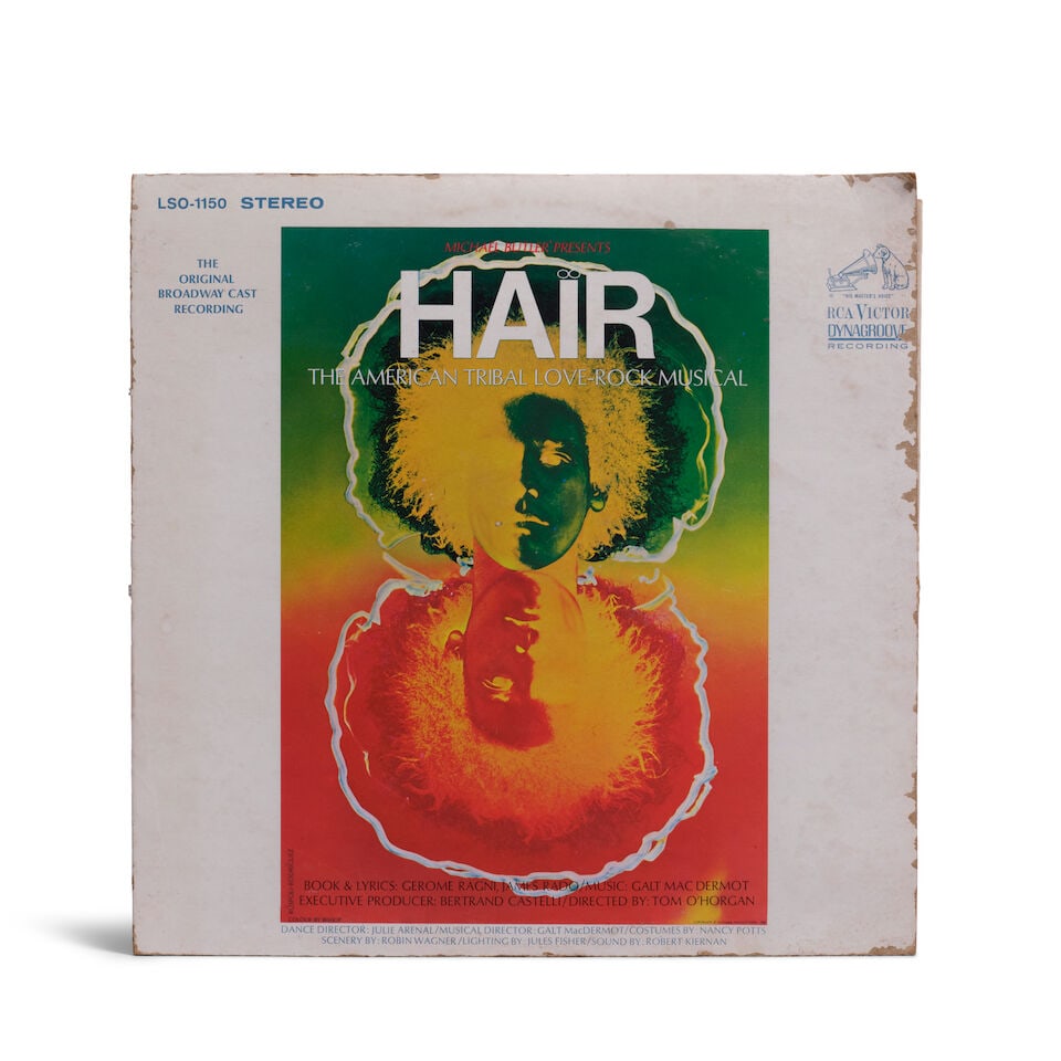 DIANE KEATON: A FRAMED HAIR POSTER AND THE ORIGINAL BROADWAY CAST RECORDING VINYL RECORDNatoma P... - 2