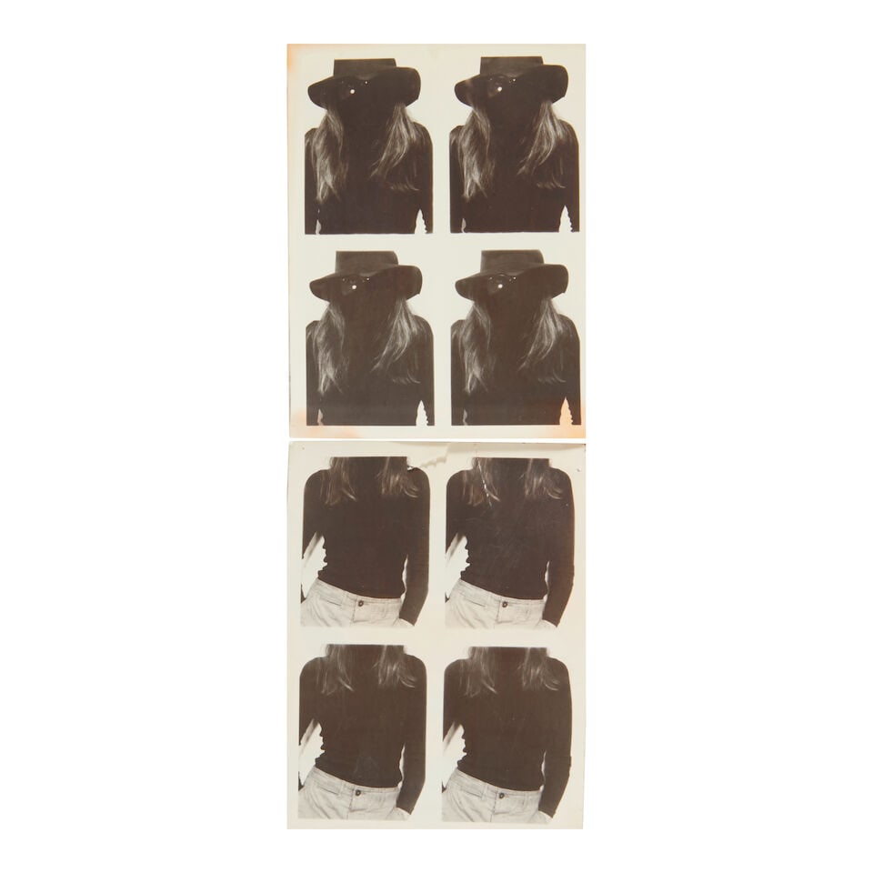 DIANE KEATON (AMERICAN, 1946-2025): TWO BLACK AND WHITE PHOTOBOOTH STRIPS1970s: DIANE KEATON (AMERICAN, 1946-2025): TWO BLACK AND WHITE PHOTOBOOTH STRIPS 1970s each strip 5 x 3 3/4in This lot is subject to the following lot symbols: ¤ ¤ Unless indicated by the ¤