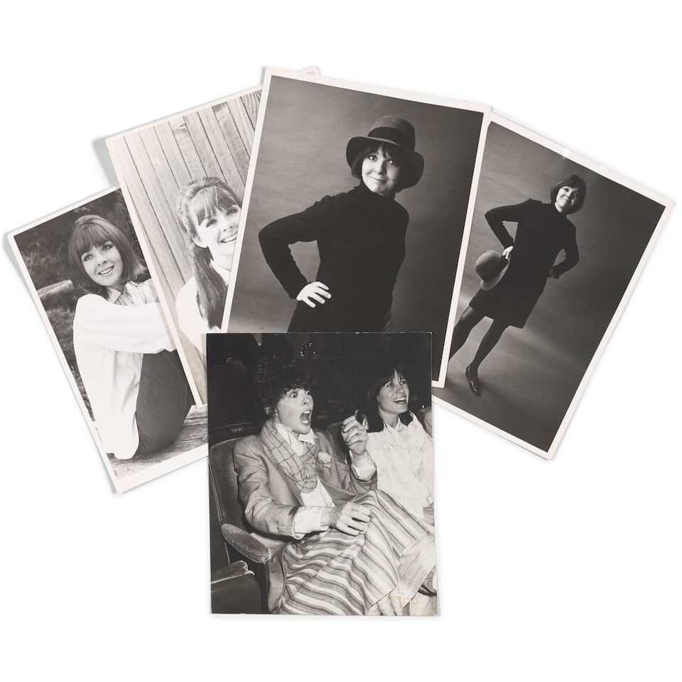 FIVE BLACK AND WHITE PHOTOGRAPHS OF DIANE KEATON1970s: FIVE BLACK AND WHITE PHOTOGRAPHS OF DIANE KEATON 1970s Two stamped by Guy Gillette (on the verso), two stamped by Ron Galella (bottom right and on the verso). each sheet 10 x 8in Footnotes: The