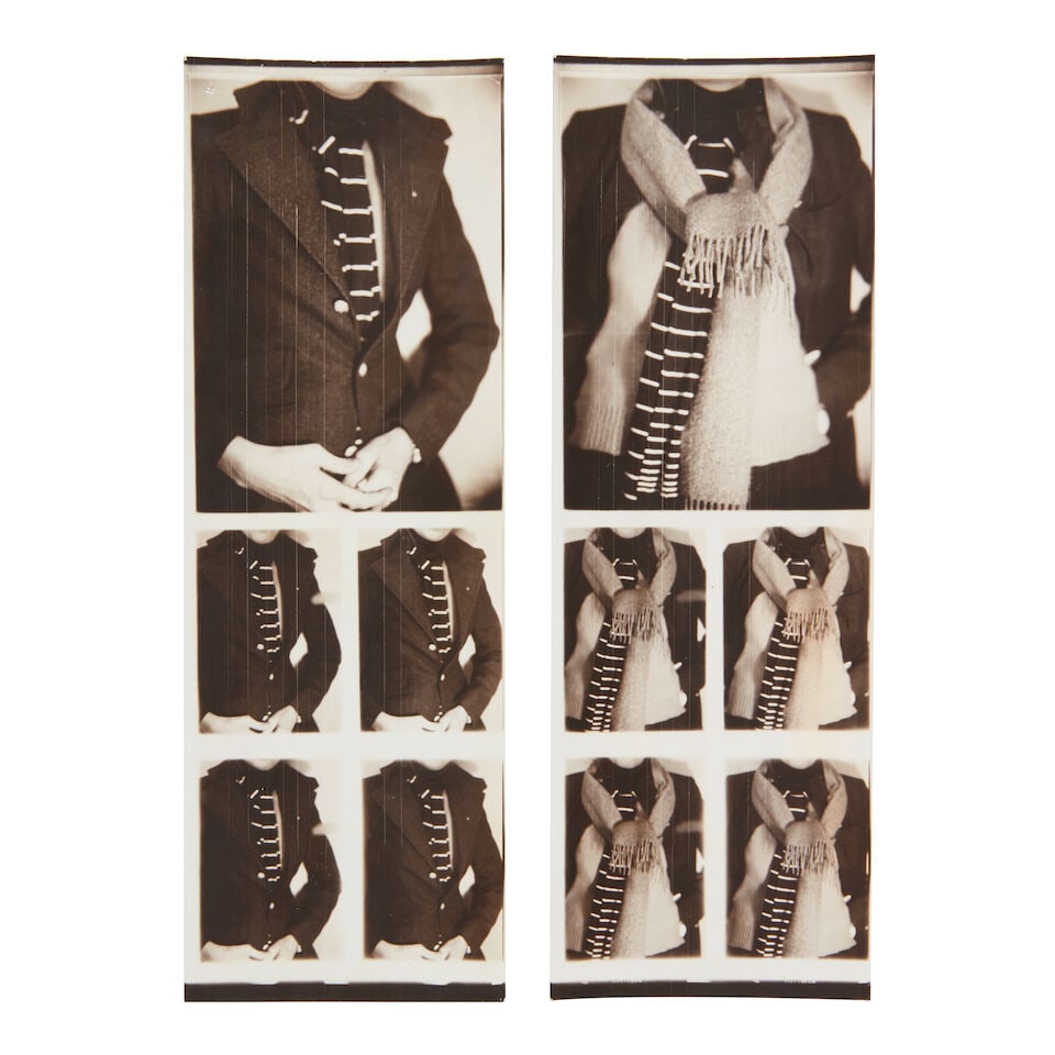 DIANE KEATON (AMERICAN, 1946-2025): TWO BLACK AND WHITE PHOTOBOOTH STRIPS1970s: DIANE KEATON (AMERICAN, 1946-2025): TWO BLACK AND WHITE PHOTOBOOTH STRIPS 1970s each strip approximately 9 x 3 1/4in This lot is subject to the following lot symbols: ¤ ¤ Unless indicated