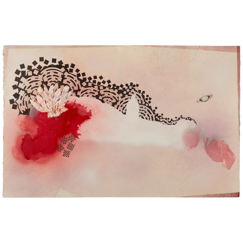 DIANE KEATON (AMERICAN, 1946-2025): TWO MIXED MEDIA COLLAGES (1 of 2)