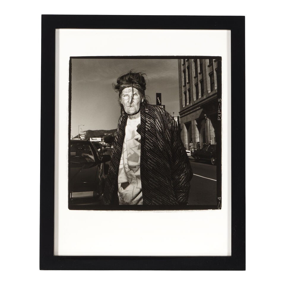 DIANE KEATON (AMERICAN, 1946-2025): SIX FRAMED BLACK AND WHITE PHOTOGRAPHS: PHOTOS OF PEOPLE ON ... - 12