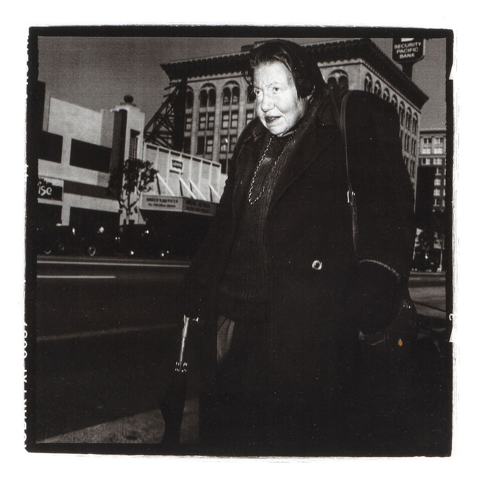 DIANE KEATON (AMERICAN, 1946-2025): SIX FRAMED BLACK AND WHITE PHOTOGRAPHS: PHOTOS OF PEOPLE ON ... - 14