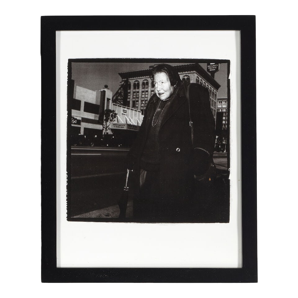 DIANE KEATON (AMERICAN, 1946-2025): SIX FRAMED BLACK AND WHITE PHOTOGRAPHS: PHOTOS OF PEOPLE ON ... - 15