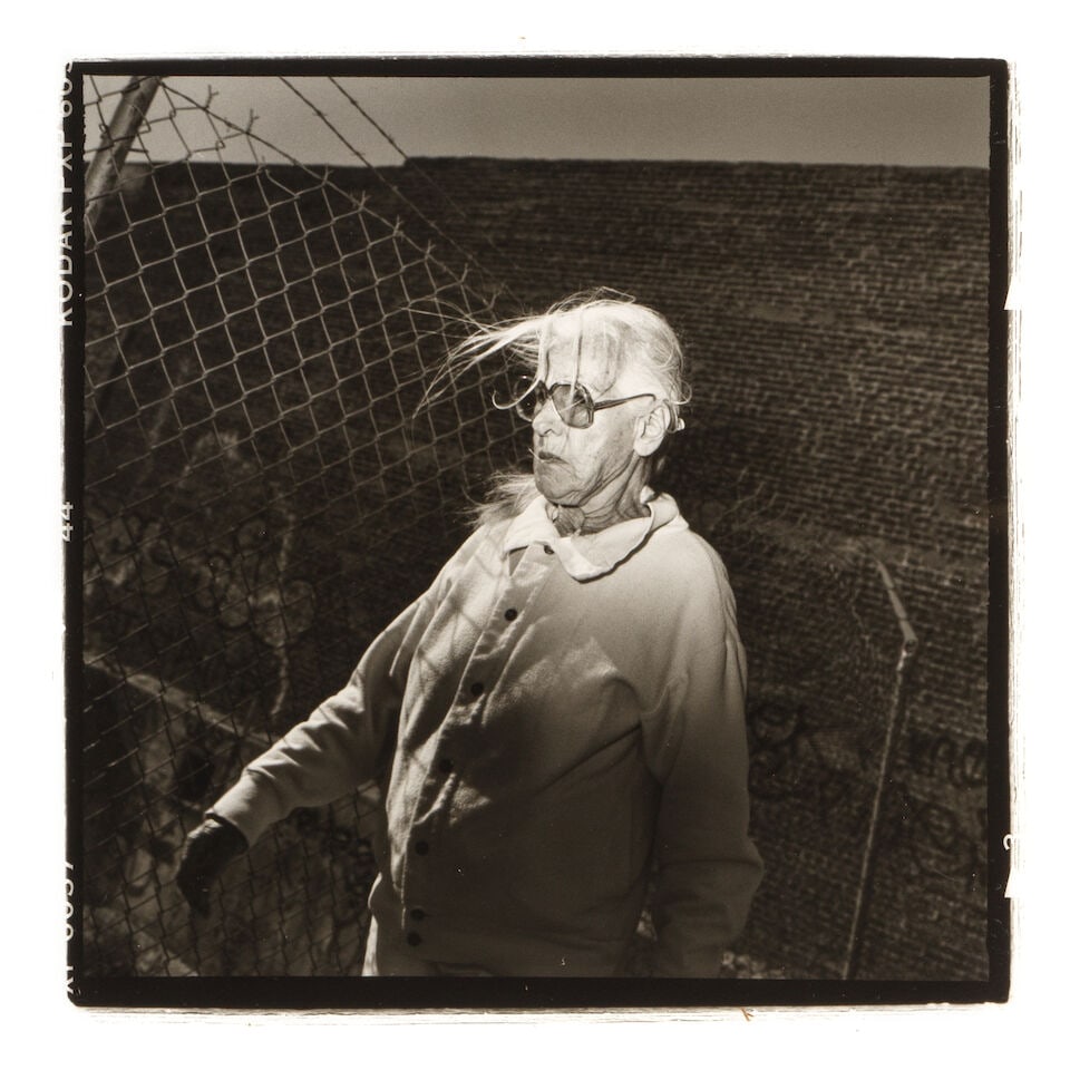 DIANE KEATON (AMERICAN, 1946-2025): SIX FRAMED BLACK AND WHITE PHOTOGRAPHS: PHOTOS OF PEOPLE ON ... - 8