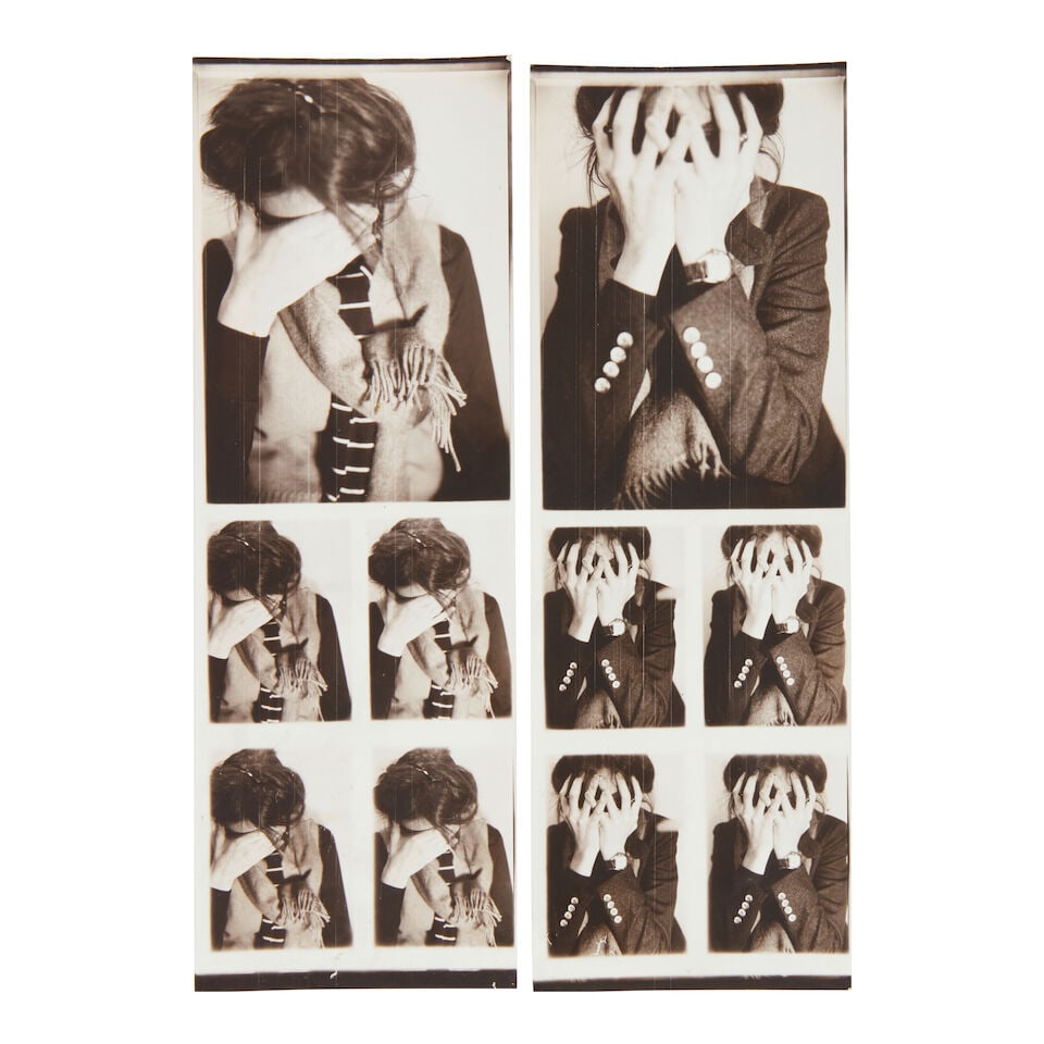 DIANE KEATON (AMERICAN, 1946-2025): TWO BLACK AND WHITE PHOTOBOOTH STRIPS1970s: DIANE KEATON (AMERICAN, 1946-2025): TWO BLACK AND WHITE PHOTOBOOTH STRIPS 1970s each strip approximately 9 x 3in This lot is subject to the following lot symbols: ¤ ¤ Unless indicated by
