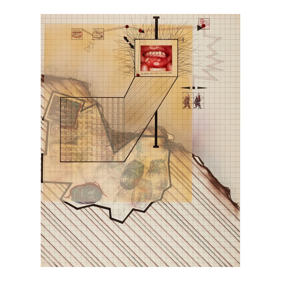 DIANE KEATON (AMERICAN, 1946-2025): FIVE MIXED MEDIA COLLAGES: A SMILE COSTS NOTHING, BUT GIVES ... - 2