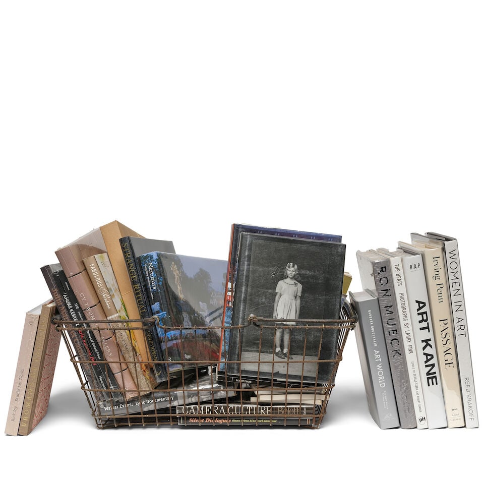 DIANE KEATON: A CURATED SELECTION OF BOOKS AND A WIRE BASKET (1 of 1)