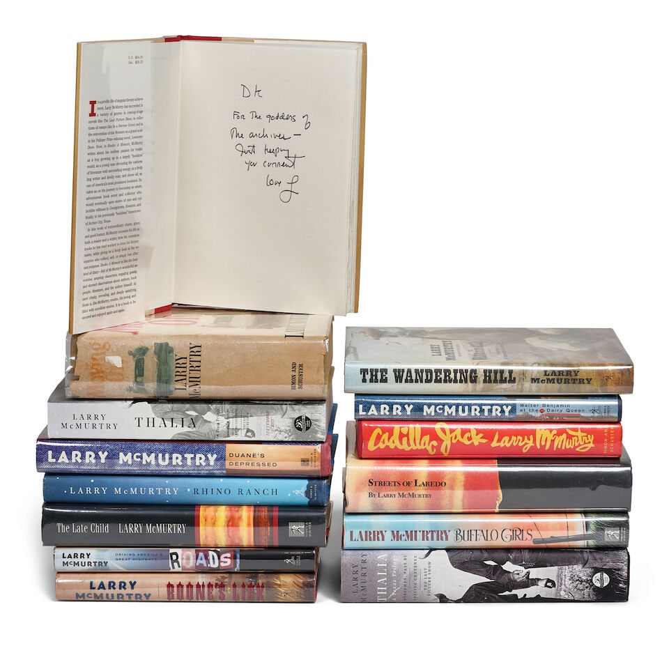 A GROUP OF LARRY MCMURTRY BOOKS INSCRIBED TO DIANE KEATON (1 of 1)
