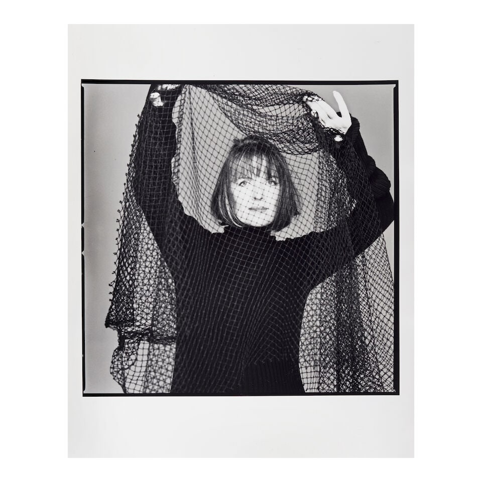 BRIGITTE LACOMBE (AMERICAN, BORN 1950): THREE BLACK AND WHITE PHOTOGRAPHS OF DIANE KEATON: BRIGITTE LACOMBE (AMERICAN, BORN 1950): THREE BLACK AND WHITE PHOTOGRAPHS OF DIANE KEATON unsigned, all with Brigitte Lacombe's copyright, two dated 1995 each image approximately 10 x 10in each sheet