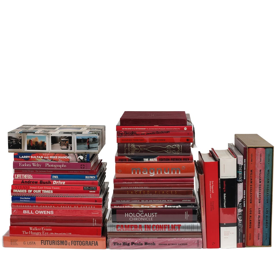 DIANE KEATON: A CURATED SELECTION OF RED BOOKS: DIANE KEATON: A CURATED SELECTION OF RED BOOKS Including Faces of Canada by J Marc Coté Pouliot inscribed Visages du Canada / To Diane Keaton / with thanks and / best wishes / cordialemont /