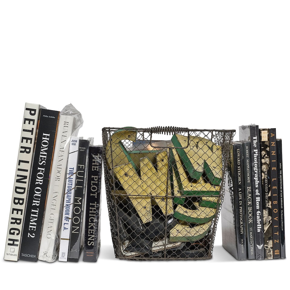 DIANE KEATON: A CURATED SELECTION OF BLACK AND WHITE BOOKS AND A WIRE BASKET FILLED WITH LETTERS...: DIANE KEATON: A CURATED SELECTION OF BLACK AND WHITE BOOKS AND A WIRE BASKET FILLED WITH LETTERS AND SIGNS Including Images of Women by Peter Lindbergh, The Architecture of Luis Barragan by Emilio