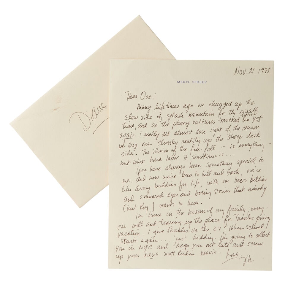 DIANE KEATON: A HANDWRITTEN LETTER FROM MERYL STREEP - 2