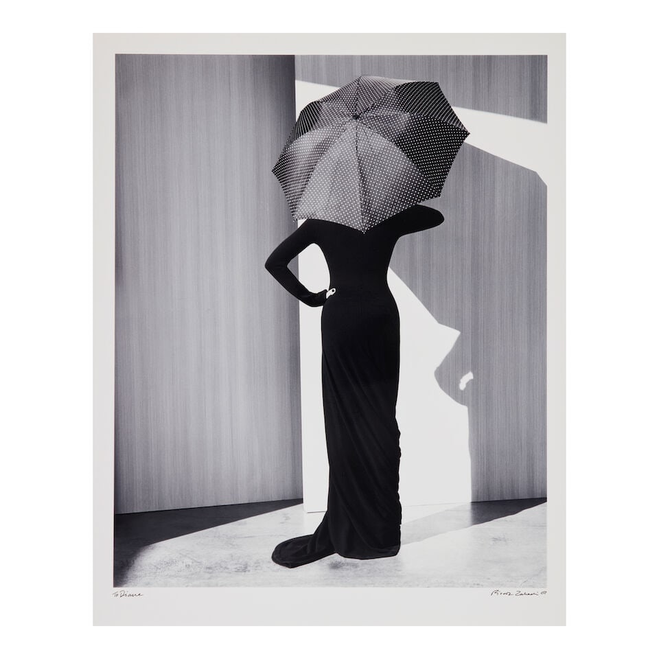 FIROOZ ZAHEDI (IRANIAN-AMERICAN, BORN 1979): A BLACK AND WHITE PHOTOGRAPH OF DIANE KEATON HOLDIN... (1 of 1)