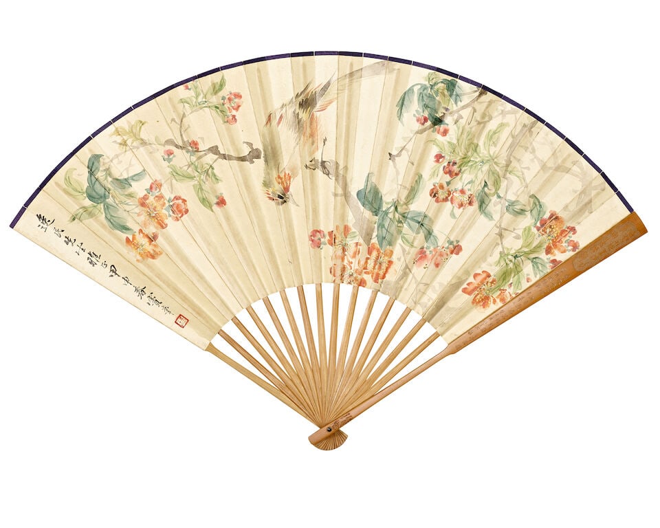 DOU ZIYU (1893-1961); JIANG ZHIFAN (20TH CENTURY) Flowers and Bird; Calligraphy in Various Scrip... - 2