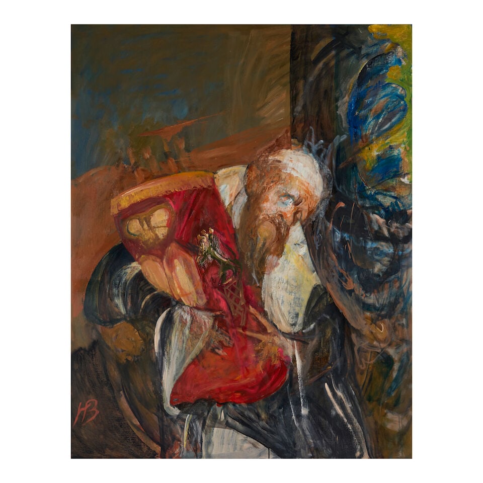 HYMAN BLOOM (1913-2009) Rabbi with Torah (1 of 4)