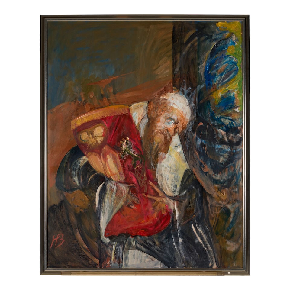 HYMAN BLOOM (1913-2009) Rabbi with Torah - 4