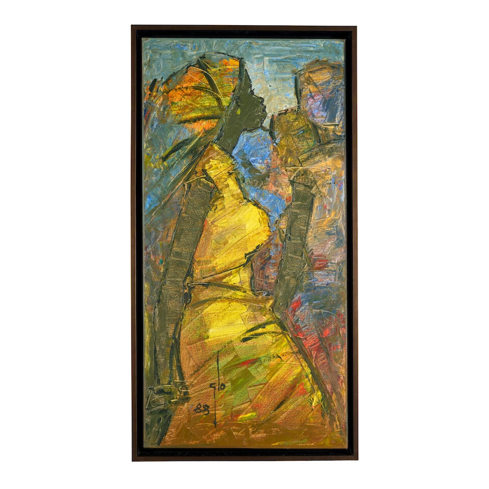 ABLADE GLOVER (B. 1934) Yellow Women - 4