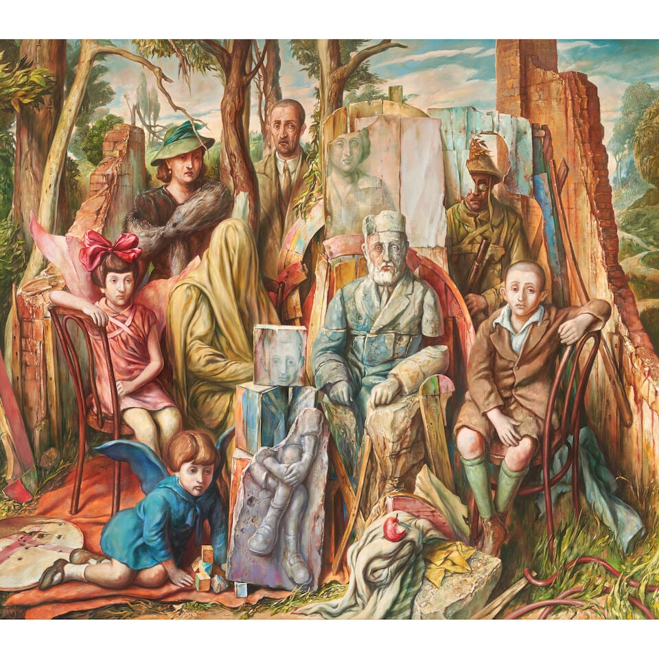 SAMUEL BAK (B. 1933) A Return to Paradise: SAMUEL BAK (B. 1933) A Return to Paradise signed and dated 'BAK 96' (lower left) oil on canvas 44 1/8 x 50 in (112.0 x 127.0 cm) Painted in 1996 Footnotes: Provenance Pucker Gallery, Boston, MA. Norma