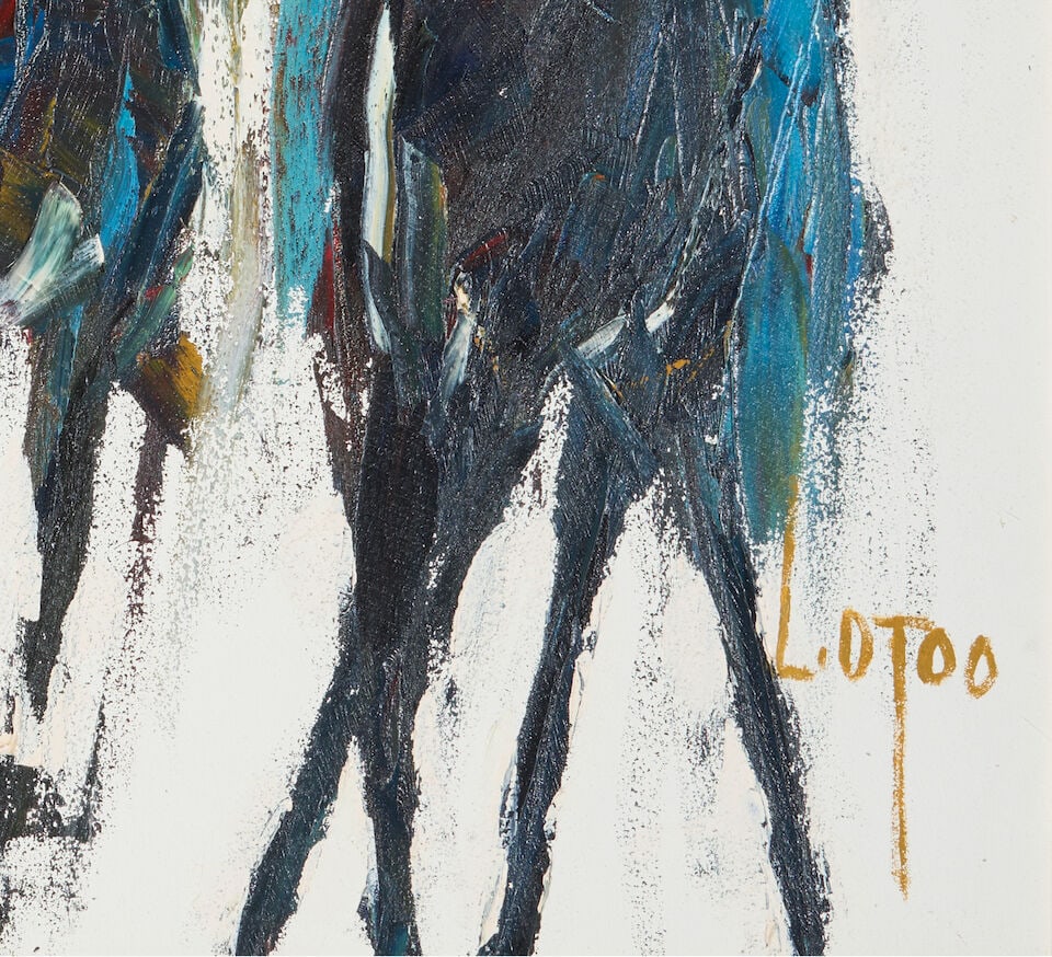 LARRY OTOO (B. 1956) Horsemen Ride - 2