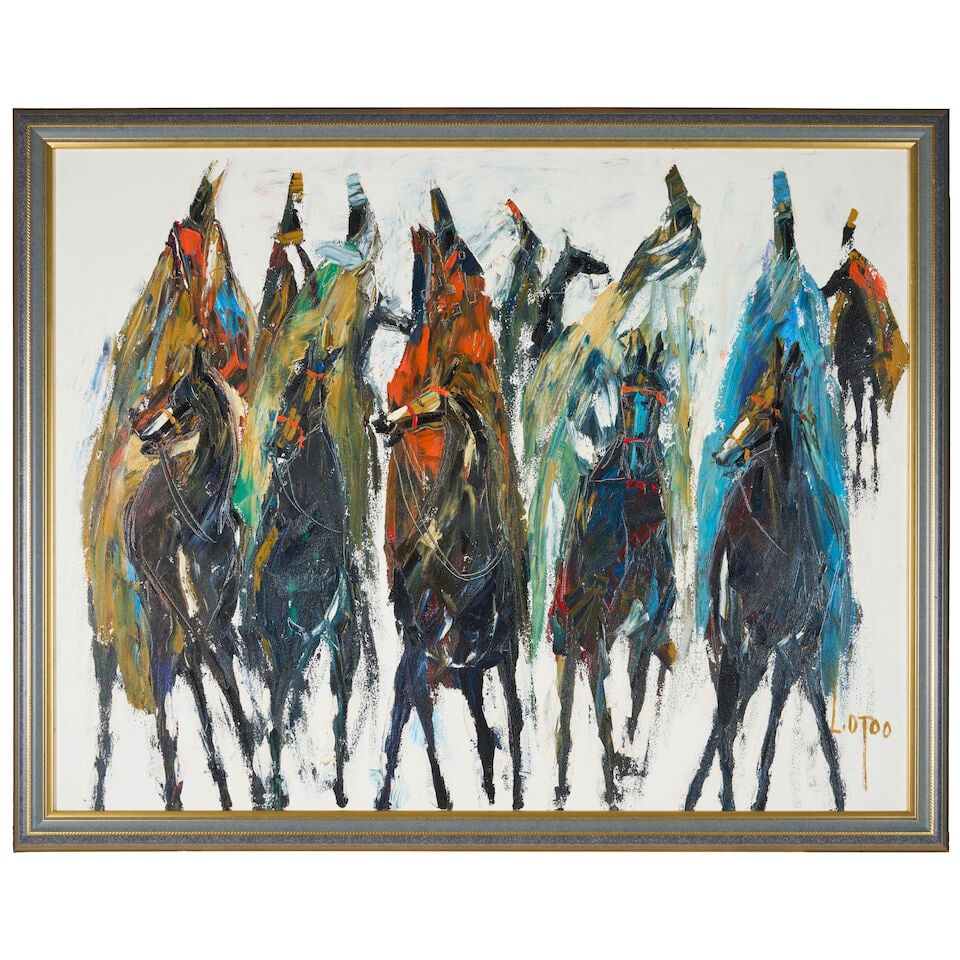 LARRY OTOO (B. 1956) Horsemen Ride - 4