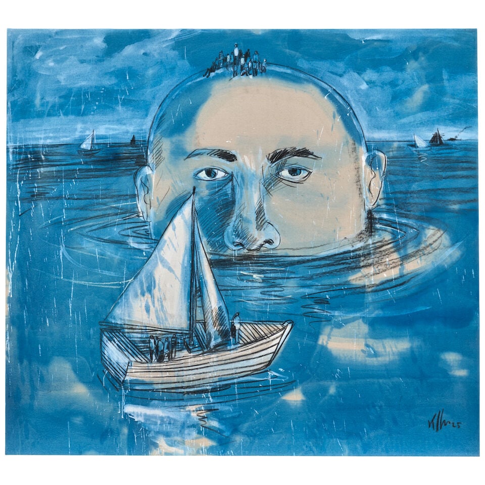 ALEXIS LEVYA MACHADO (KCHO) (B. 1970) Untitled: ALEXIS LEVYA MACHADO (KCHO) (B. 1970) Untitled signed and dated 'ALM 25' (lower right) oil and charcoal on canvas 65 1/4 x 72 in (165.7 x 182.8 cm) Painted in 2025 Footnotes: This work is accompanied