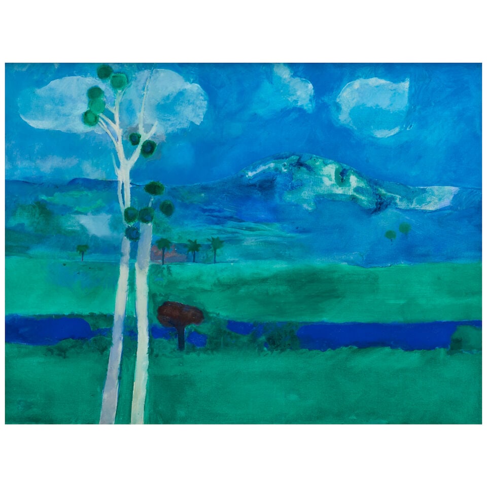 ANTHONY FRY (1927-2016) Muriel Bhavan, Wynad, India: ANTHONY FRY (1927-2016) Muriel Bhavan, Wynad, India oil on canvas 36 x 48 in (91.5 x 121.9 cm) Painted in 1991 Footnotes: Exhibited London, Browse & Darby, Anthony Fry, May 23 - June 22, 1991, ex. no.