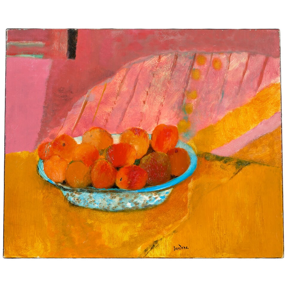 GUY BARDONE (1927-2015) Abricots au Fond Rose (1 of 3)